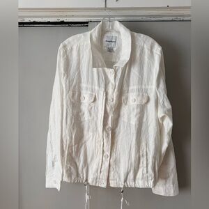 NWOT Tommy Bahama White linen Button-Up Shirt/ Jacket